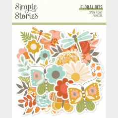   Simple Stories Kivágatok Open Road Floral Bits & Pieces (1 csomag)