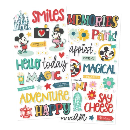 Simple Stories Matrica Say Cheese Happiest Place Foam Stickers (2 ív)