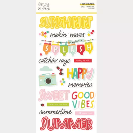 Simple Stories Matrica Sweet Summertime Foam Stickers (2 ív)