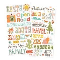 Simple Stories Matrica Open Road Foam Stickers (2 ív)