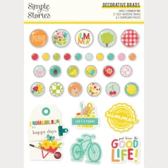   Simple Stories Díszítőelem Sweet Summertime Decorative Brads (1 csomag)