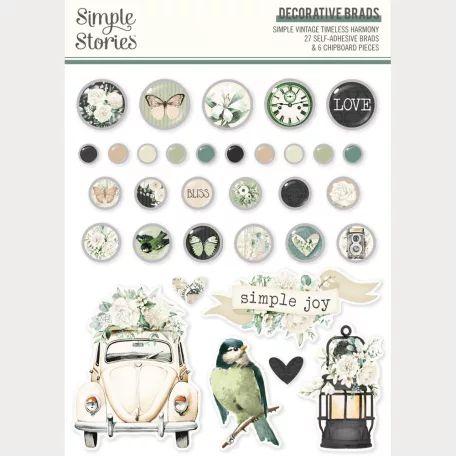 Simple Stories Díszítőelem Simple Vintage Timeless Harmony Decorative Brads (1 csomag)
