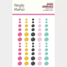   Simple Stories Díszítőelem Totally 80's Glossy Enamel Dot (1 ív)