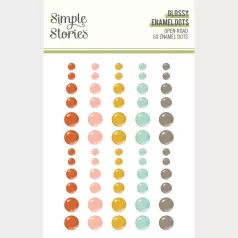   Simple Stories Díszítőelem Open Road Glossy Enamel Dots (1 ív)