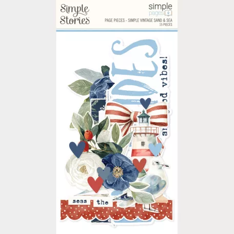 Simple Stories Kivágatok Simple Vintage Sand & Sea Simple Pages Pieces (1 csomag)