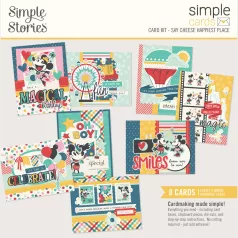   Simple Stories Kivágatok Say Cheese Happiest Place Simple Cards Card Kit (1 csomag)