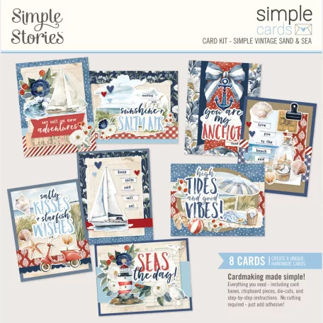 Simple Stories Kivágatok Simple Vintage Sand & Sea Simple Cards Kit (1 csomag)