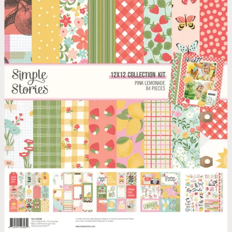 Simple Stories Scrapbook papírkészlet 12" (30 cm) Pink Lemonade Collection Kit (1 csomag)
