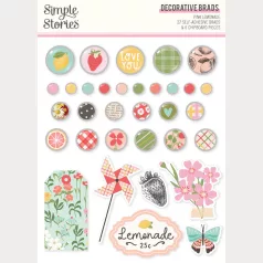   Simple Stories Díszítőelem Pink Lemonade Decorative Brads (1 csomag)