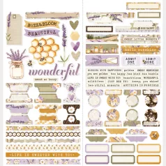   Simple Stories Matrica 12" (30 cm) Simple Vintage Lavender Fields Cardstock Stickers Basics (1 ív)