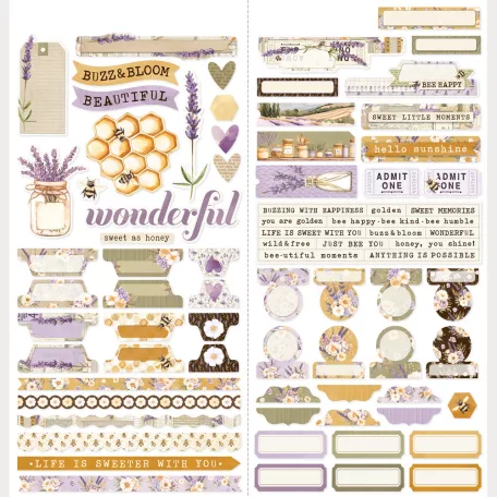 Simple Stories Matrica 12" (30 cm) Simple Vintage Lavender Fields Cardstock Stickers Basics (1 ív)