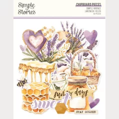   Simple Stories Chipboard matrica Simple Vintage Lavender Fields 12x12 Inch Chipboard (1 ív)