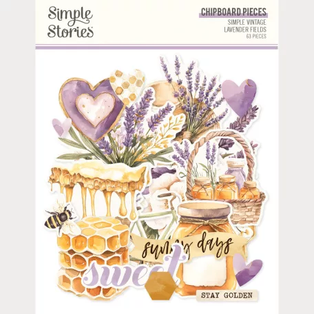 Simple Stories Chipboard matrica Simple Vintage Lavender Fields 12x12 Inch Chipboard (1 ív)