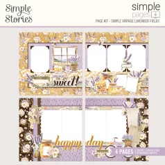   Simple Stories Kivágatok Simple Vintage Lavender Fields Simple Pages Page Kit (1 csomag)