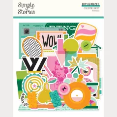   Simple Stories Kivágatok Color Me Happy Bits & Pieces (1 csomag)