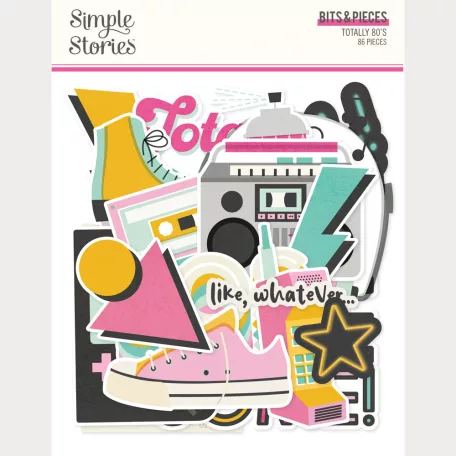 Simple Stories Kivágatok Totally 80's Bits & Pieces (1 csomag)