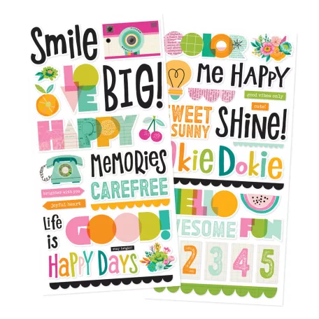 Simple Stories Matrica Color Me Happy Foam Stickers (2 ív)
