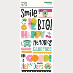 Simple Stories Matrica Color Me Happy Foam Stickers (2 ív)