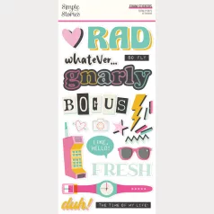   Simple Stories Matrica Totally 80's Foam Stickers (2 ív)