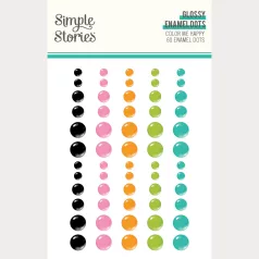   Simple Stories Díszítőelem Color Me Happy Glossy Enamel Dots (1 ív)