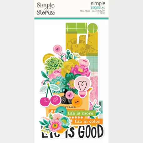 Simple Stories Kivágatok Color Me Happy Simple Pages Page Pieces (1 csomag)