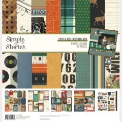   Simple Stories Scrapbook papírkészlet 12" (30 cm) Rustic Legend Collection Kit (1 csomag)
