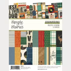   Simple Stories Papírkészlet 6"x8" Rustic Legend 6x8 Inch Paper Pad (24 lap)