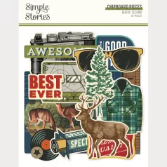   Simple Stories Kivágatok Rustic Legend 12x12 Inch Chipboard (1 csomag)