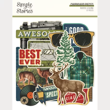 Simple Stories Kivágatok Rustic Legend 12x12 Inch Chipboard (1 csomag)