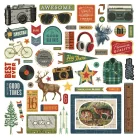 Simple Stories Kivágatok Rustic Legend 12x12 Inch Chipboard (1 csomag)