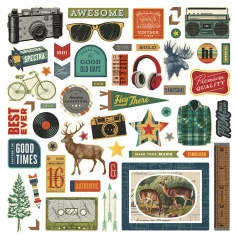   Simple Stories Kivágatok Rustic Legend 12x12 Inch Chipboard (1 csomag)