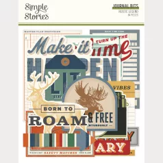   Simple Stories Kivágatok Rustic Legend Journal Bits & Pieces (1 csomag)