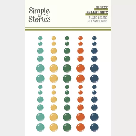Simple Stories Díszítőelem Rustic Legend Glossy Enamel Dots (1 ív)