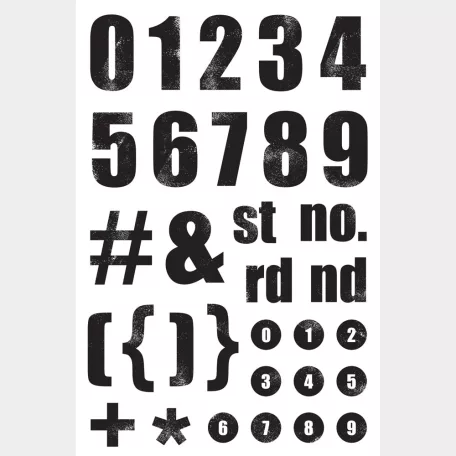 Simple Stories Szilikonbélyegző Rustic Legend Stamps Numbers (1 csomag)