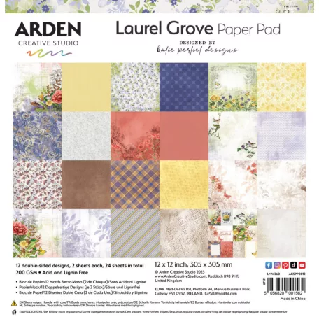 Arden Creative Studio Papírkészlet 12" (30 cm) Laurel Grove Paper Pad (1 csomag)