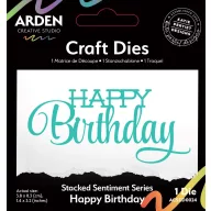   Arden Creative Studio Vágósablon Laurel Grove Sentiment Series Craft Die Stacked Happy Birthday (1 csomag)