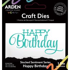   Arden Creative Studio Vágósablon Laurel Grove Sentiment Series Craft Die Stacked Happy Birthday (1 csomag)
