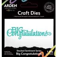   Arden Creative Studio Vágósablon Laurel Grove Sentiment Series Craft Die Stacked Big Congratulations (1 csomag)