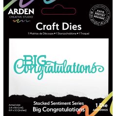   Arden Creative Studio Vágósablon Laurel Grove Sentiment Series Craft Die Stacked Big Congratulations (1 csomag)