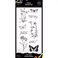   Arden Creative Studio Szilikonbélyegző 4"x8" (10x20cm) Laurel Grove Maker Series  Clear Stamp Set Grove Notes (1 csomag)