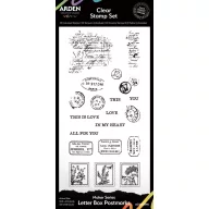   Arden Creative Studio Szilikonbélyegző 4"x8" (10x20cm) Laurel Grove Maker Series  Clear Stamp Set Letter Box Postmarks (1 csomag)