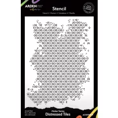   Arden Creative Studio Stencil 6"x8" (15x20cm) Laurel Grove Maker Series  Stencil Distressed Tiles (1 csomag)