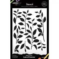   Arden Creative Studio Stencil 6"x8" (15x20cm) Laurel Grove Maker Series  Stencil Lots of Leaves (1 csomag)