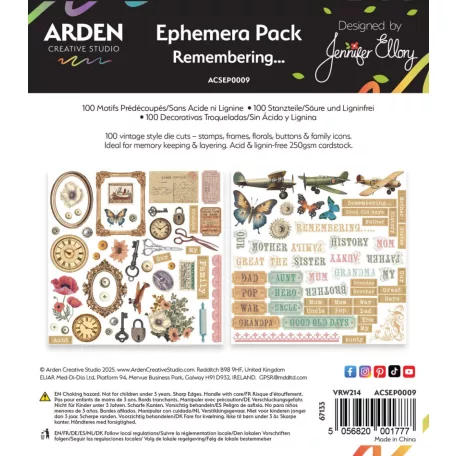 Arden Creative Studio Kivágatok Remembering… Ephemera Pack (1 csomag)
