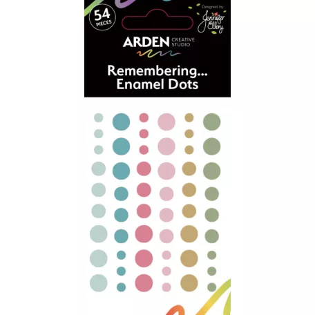 Arden Creative Studio Öntapadós diszítőelem Remembering... Enamel Dots (1 csomag)