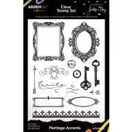   Arden Creative Studio Szilikonbélyegző 6"x8" (15x20cm) Remembering…  Clear Stamp Set Heritage Accents (1 csomag)