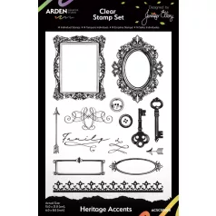   Arden Creative Studio Szilikonbélyegző 6"x8" (15x20cm) Remembering…  Clear Stamp Set Heritage Accents (1 csomag)