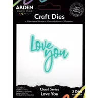   Arden Creative Studio Vágósablon Sentiment Cloud Series Craft Set Die Love You (1 csomag)