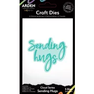   Arden Creative Studio Vágósablon Sentiment Cloud Series Craft Die Set Sending Hugs (1 csomag)