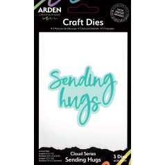   Arden Creative Studio Vágósablon Sentiment Cloud Series Craft Die Set Sending Hugs (1 csomag)